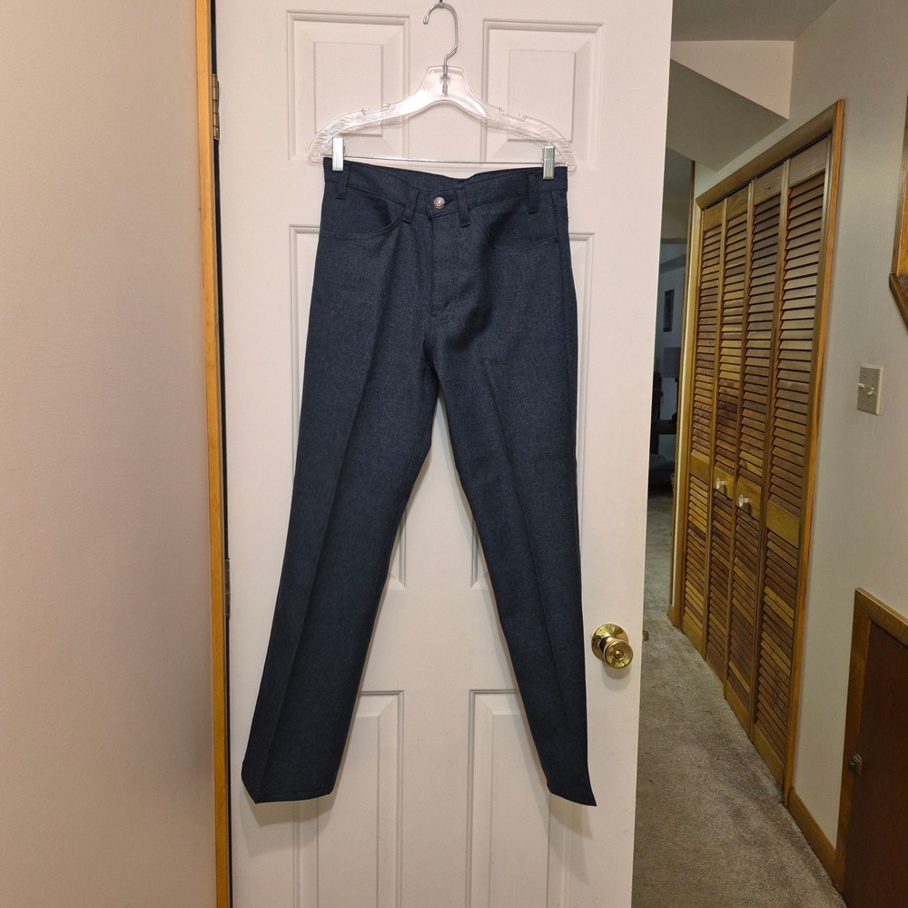 Vintage Levis 517 Sta-Prest Action Slacks Mens 32x29 Blue Gold Tab Made in USA